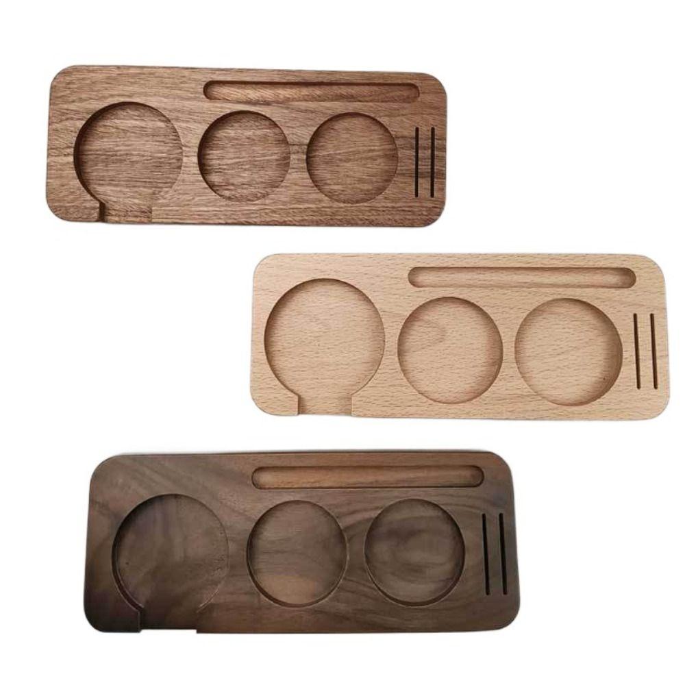 

Anti-Slip Base Coffee Tamping Station 51/58mm Coffee Accessories Storage Tray Home 58mm-Beech wood