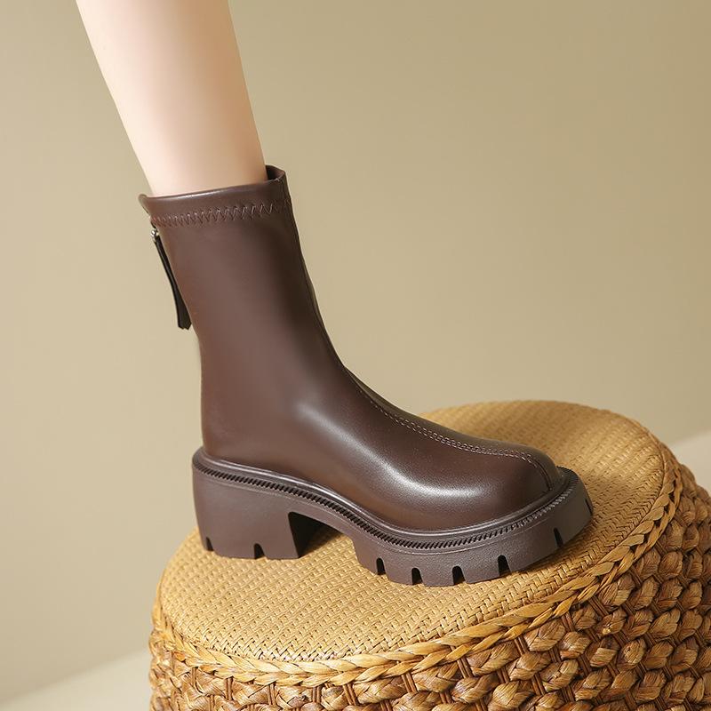 Martin boots women's shoes 2025 new popular women's boots thick-soled thin boots British style small short boots women's spring and autumn single boo