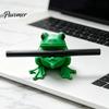 Multi-pen Storage 3D Printed Cute Frog Pen Holder, Bright Green Stand with Pen-Grabbing Structure, Non-slip Holder Anti-Slip Desktop Organizer