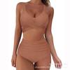 High Waist Leopard Cross Design Sexy Two Piece Bikini Swimsuit Trendy For Beach Holiday
