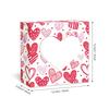 WTEMPO Valentine's Day Gift Boxes with Heart Shaped Design Clear Window DIY Foldable Printed Paper Packaging Boxes Wedding Party Supplies Gift Giving