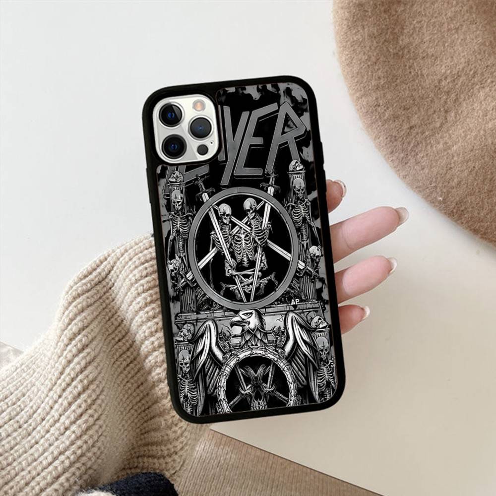 

Slayer Heavy Metal Band Music For IPhone 17 16 15 14 13 Pro 12 11 Pro Max Hard PC+TPU Phone Cases Back Cover iPhone 14 plus