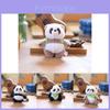 Niedlicher entzückender Panda Plüschtier Schlüsselanhänger Weiches kurzes Plüsch Stofftier Accessoire
