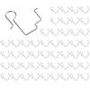50Pcs Stainless Steel Gutter Hooks Christmas Light Gutter Clips Outdoor Lights Hanger for Outdoor Decorative Easy To Use