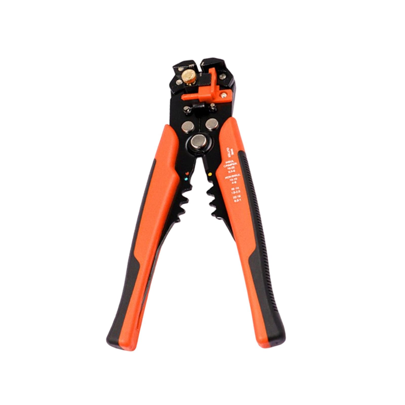 

8 Inch 5 in 1 Multi Function Manual Wire Stripper Cutter Crimper Pliers Electrical Tool for Precision Wire Stripping and Cutting One Size оранжевый