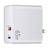 65W Gallium Nitride PD Charger, Dual Port (USB-A & USB-C), Multi-Plug (AU/UK/US/EU) for Tablets & Computers