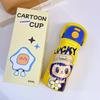 Erdbeerpudding-Cartoon-Isolierbecher (600 ml) mit auslaufsicherem Deckel für Kinder und Schüler