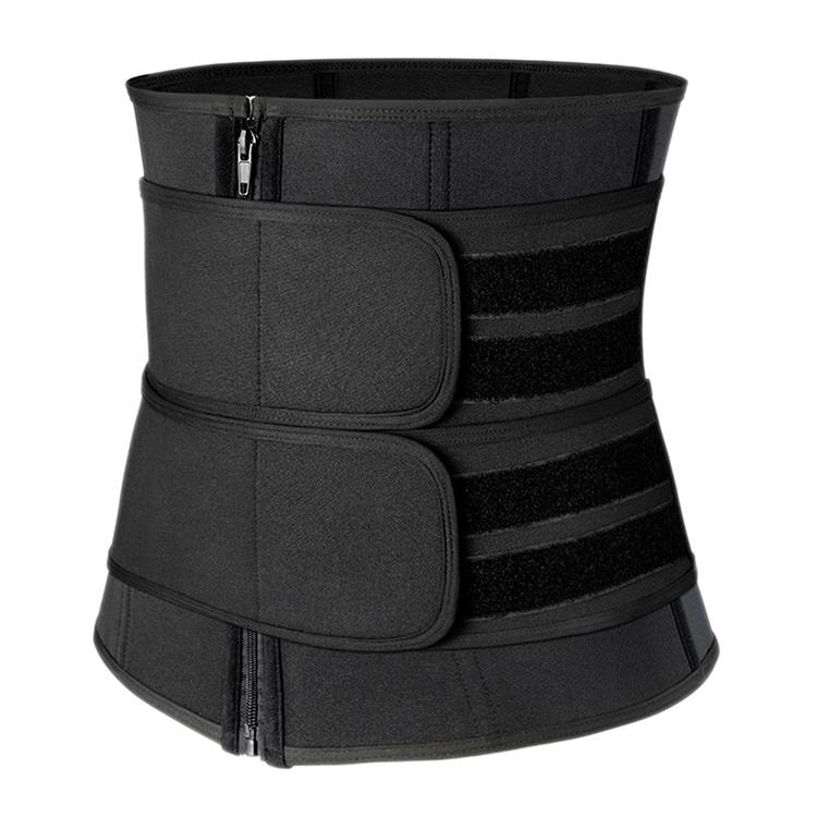 Two-Belt Neoprene Waist Trimmer Trainer Breathable Plus Size Body Shaper for Weight Loss Slimming Belly Band Sauna Sweat Trainer