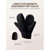 Alpaca Wool Mittens Double Layer Winter Gloves for Women