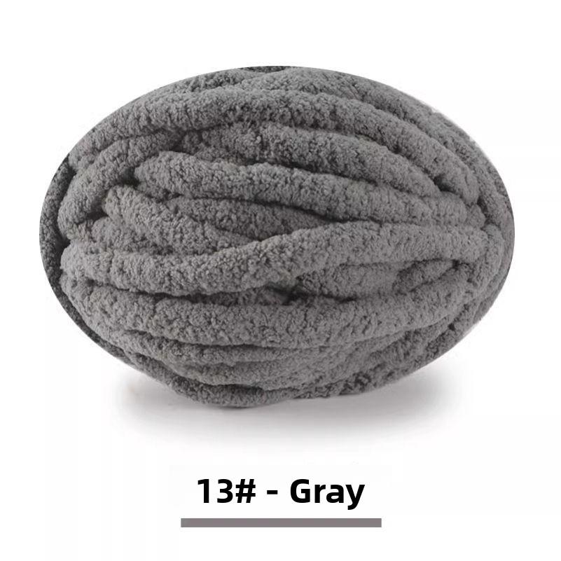 Handmade DIY Rainbow Adient Yarn Scarf Tail Line Finger Knitting Cozy Nest Cuion Thi Ice Strip Yarn