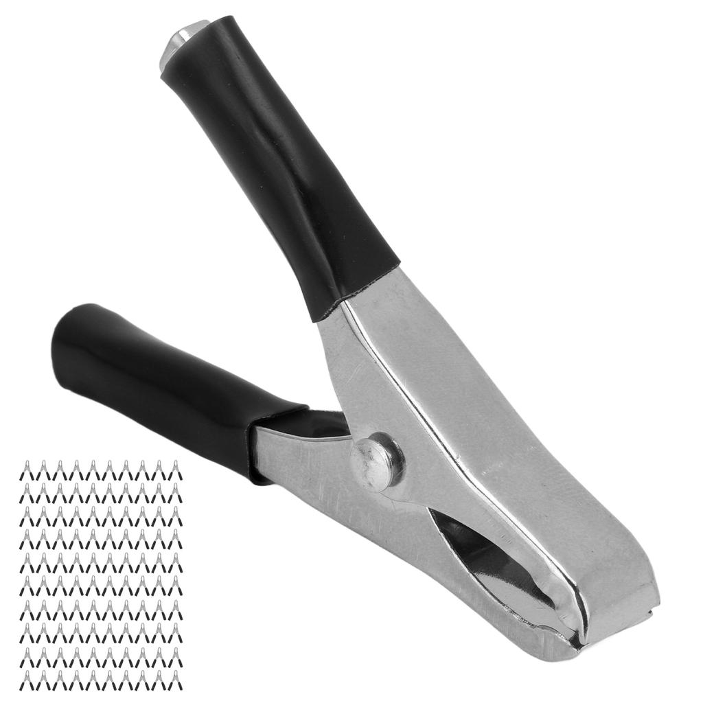100PCS Insulated Clip 20A High Accuracy Process Elasticity with PVC Insulating Shth for Experimental Test Wire