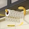 New Suction Cup Paper Towel Holder Adjustable Wall Mounted Paper Storage Shelf Multifunctional Space-Saving Towel Rack Kitchen