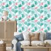 Tropical Leaves Flamingos Wallpaper for Living Room and Bedroom 50x1000