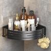 Shower Corner Shelf Storage Tray with Suction Cups Wall Mounted Shower Organizers Removable Toilet Corner Wall Shelf