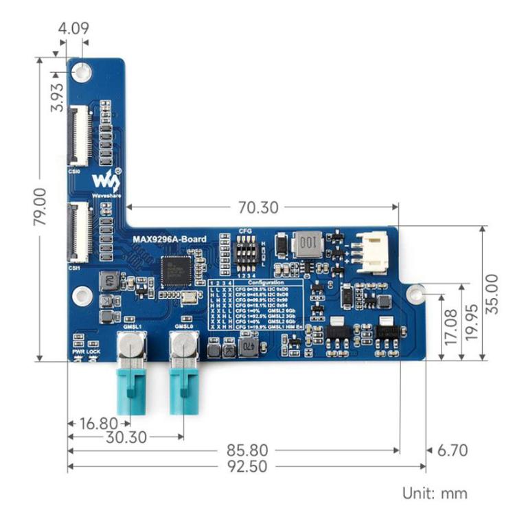 2-Ch GMSL Camera Adapter Board Equipped With MAX9296A Deserializer High-Speed And Low-Latency Serial Transmission