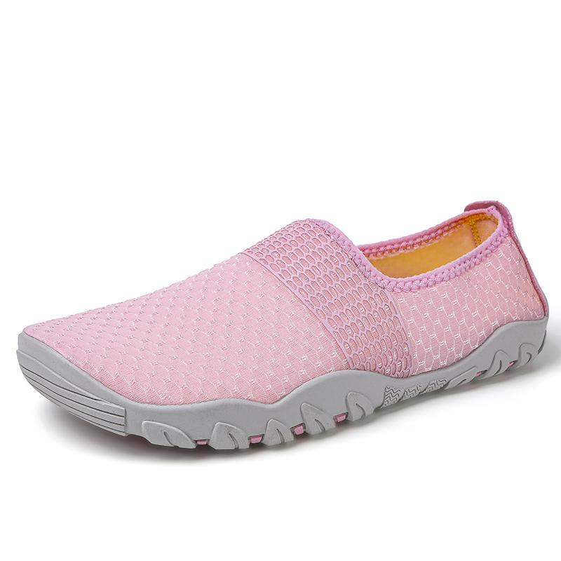 Fashion Pink Fashion Women Fitness Shoes New Couple Water Shoes Breathable Aqua Shoes Swimming Shoes Beach Sport Shoes Plus Size 43