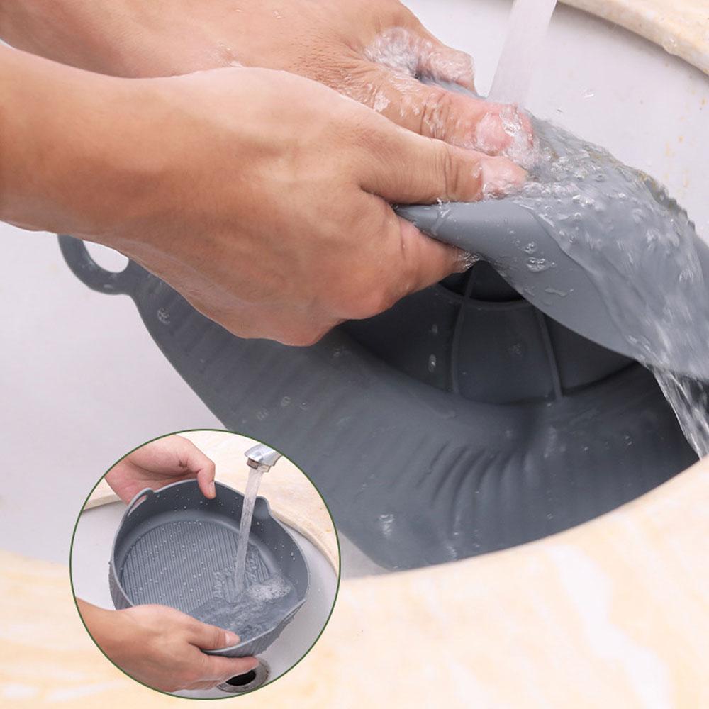 Silicone world Air Fryer Silicone Basket Silicone Mold Airfryer Oven Baking Tray Pizza Fried Chicken Basket Reusable Pan Liner