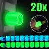 Luminous Car Tire Valve Cap Fluorescent Night Glowing Decor Motorcycle Bike Wheel Nozzle Dustproof Tyre Valve Stem Caps