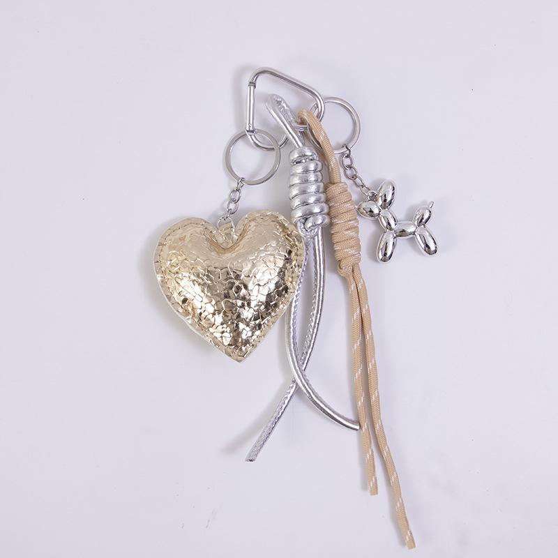 Yogodlns Faux Leather Heart Shape Mini Backpack Hanging Handbag Pendant Bag Pendant Bags Accessories