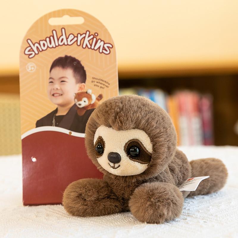 Penguin Series Animal Red Panda Standing Shoulder Decorative Pendant Plush Toy