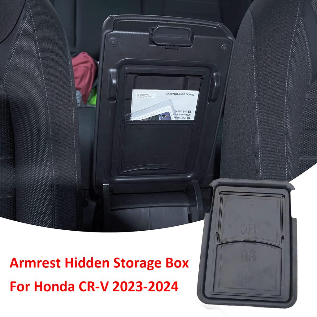 Armrest Storage Box for Honda CR-V 2023 2024,Center Console Organizer Tray with Sliding Cover,Interior Accessories Car Secondary Storage
