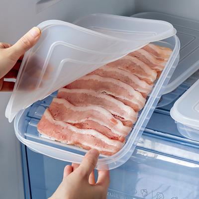Transparent Food Storage Box with Lid PP Seafood Fish Refrigerator Organizer Kitchen Tools