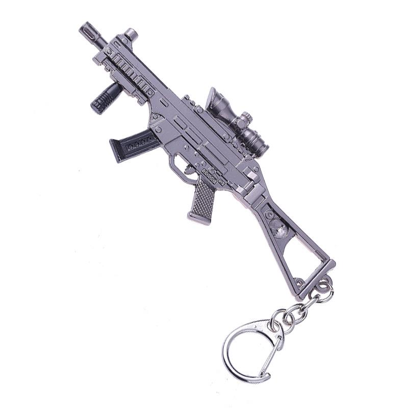 12cm PlayerUnknown's Battlegrounds Chicken Dinner Keychain & Weapon Figurine - Creative Classic Gift