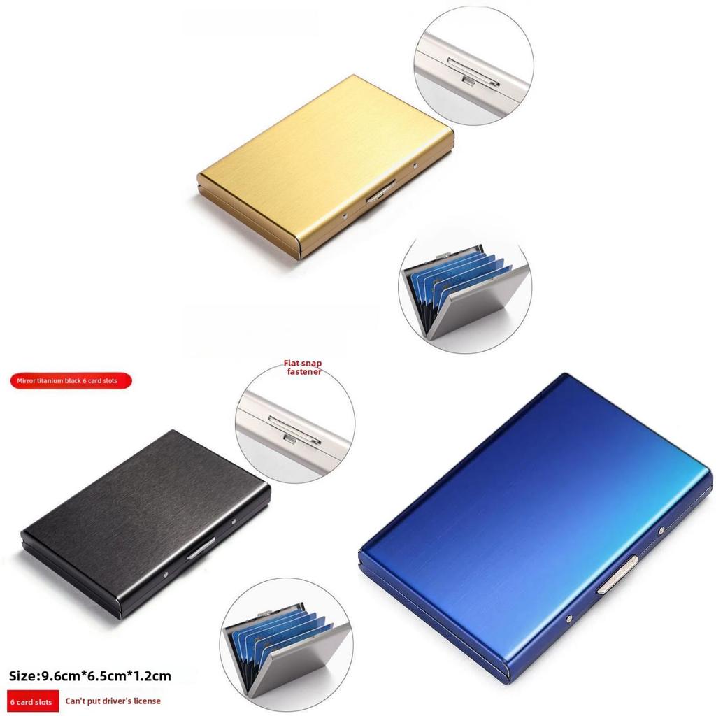 Rfid Metal Card Holder For Men And Women With Antitheft Shielding And Magnetic Blocker For Daily Use