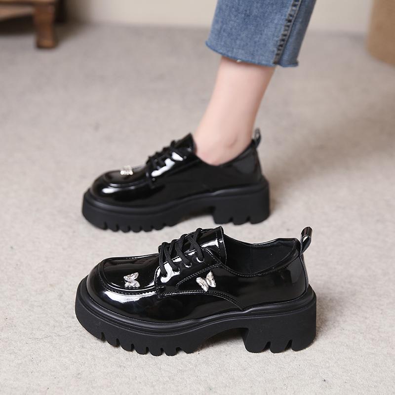 Hot Sale Shoes for Women Mary Janes Women's High Heels Fashion Lace Up Casual Boots Women New Round Toe Platform Heels