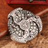 Dadi Roulette Vintage 7-in-1 Fidget Spinner in Metallo Intagliato Rotante in Lega di Zinco Resistente Accessori per Gioco da Tavolo di Ruolo RPG