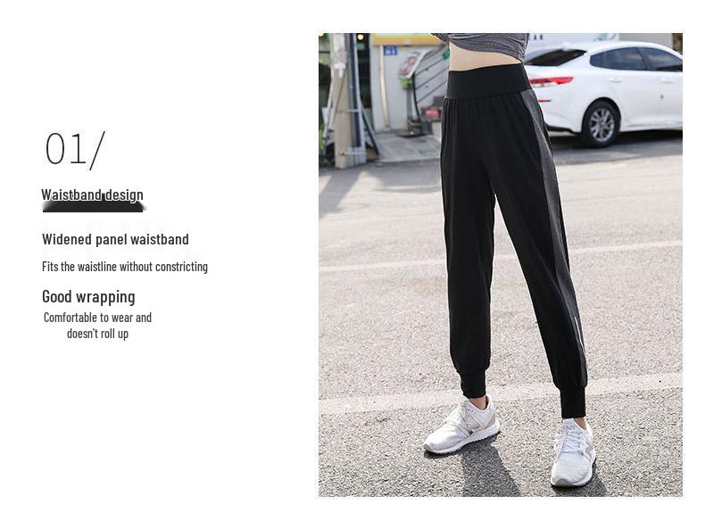 Women's Plus Size Autumn Yoga Pants – Breathable, Slimming, Loose Fit, Tapered Hem for Gym, Running, Sports