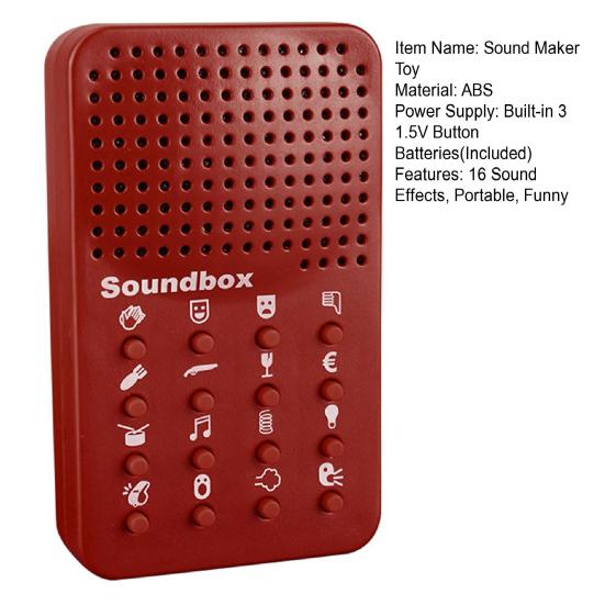 Soundmaschine für Kinder mit 16 lustigen Soundeffekten, elektronischer Furzgeräusch-Soundmaker, Soundbox, Spielzeug, Streich, Requisite, Geschenk für Kinder und Erwachsene