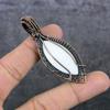 Natural Milky Opal Gemstone Copper Wire Wrap Gift Jewelry Pendant 2.68" l2u48