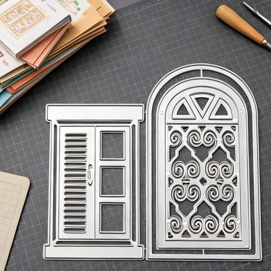 Cutter Mold, Door And Window Shape Cutting Dies, Carbon Steel Frame Template, for DIY Handmade Cards And Paper Art