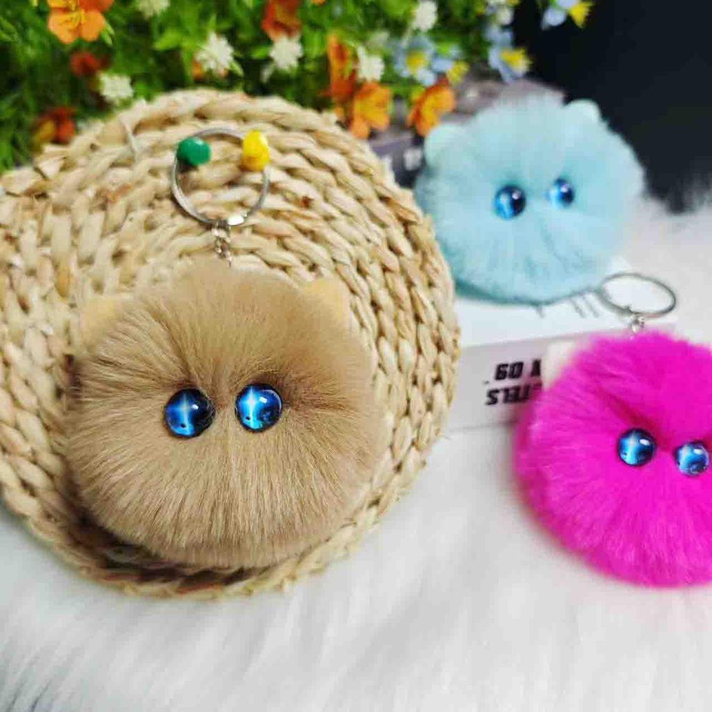 Urocza Dziewczynka Serce Ręcznie Robiona Kreskówkowa Kot Pluszowy Wisiorek Rumiany Kot Kocia Kula Włosów Brelok do Samochodu Akcesoria do Tornistra