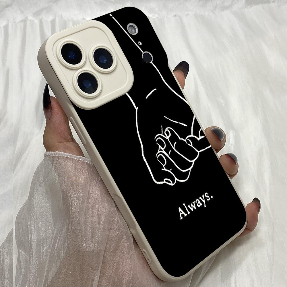 M579 Best Friend Girlfriend Boyfriend Angel Eyes Soft Phone Cases for iPhone Samsung Galaxy Xiaomi Rdemi Huawei Honor Infinix Realme OPPO All Model