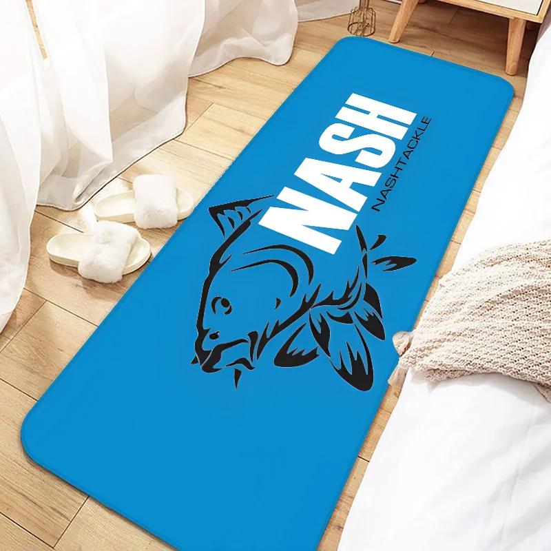 

Логотип Nash Fishing Нековзкий Миючий Килимок для Вхідної Зони, Кухні, Вітальні, Передпокою, Ванної Кімнати – Декор для Будинку Рибалки 60x90cm