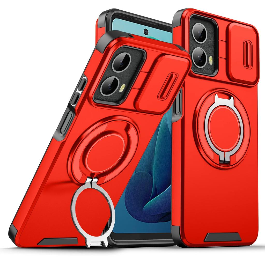 Armor Magnetic Holder Case for Motorola Moto G Play 5G G5G GStylus 5G GPower 5G 2024 Slide Camera Protection Shockproof Cover