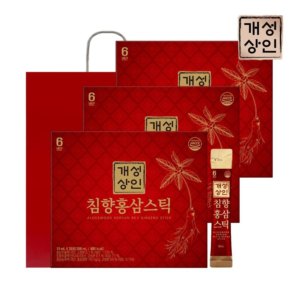 Gaeseong Merchant Agarwood Red Ginseng Sticks 30 Packets X 1 Box (Total 30 Packets) 3 Pcs 300ml