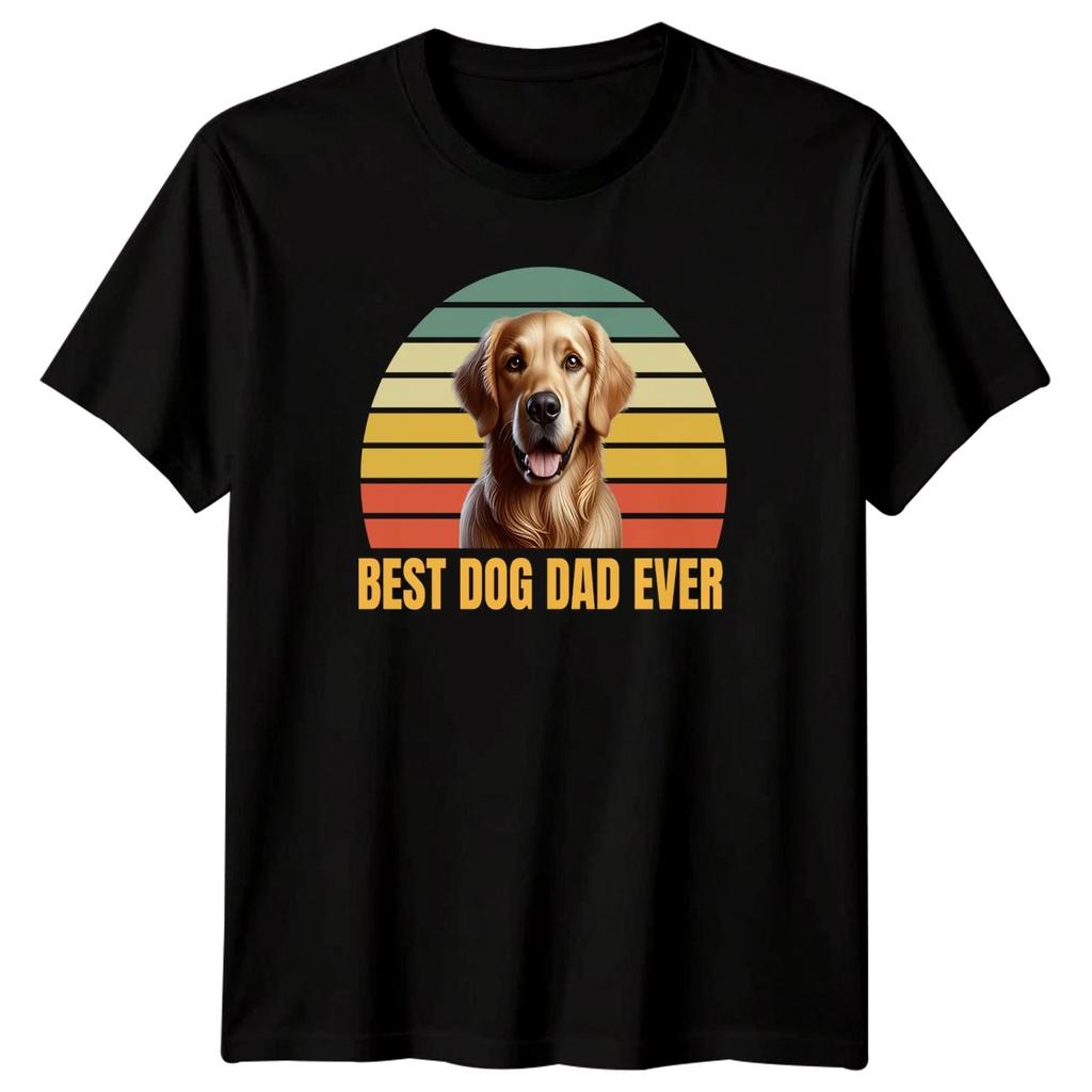 Best Dog Dad Ever Fathers Day Dog Dad Mens T-Shirt Golden Retriever