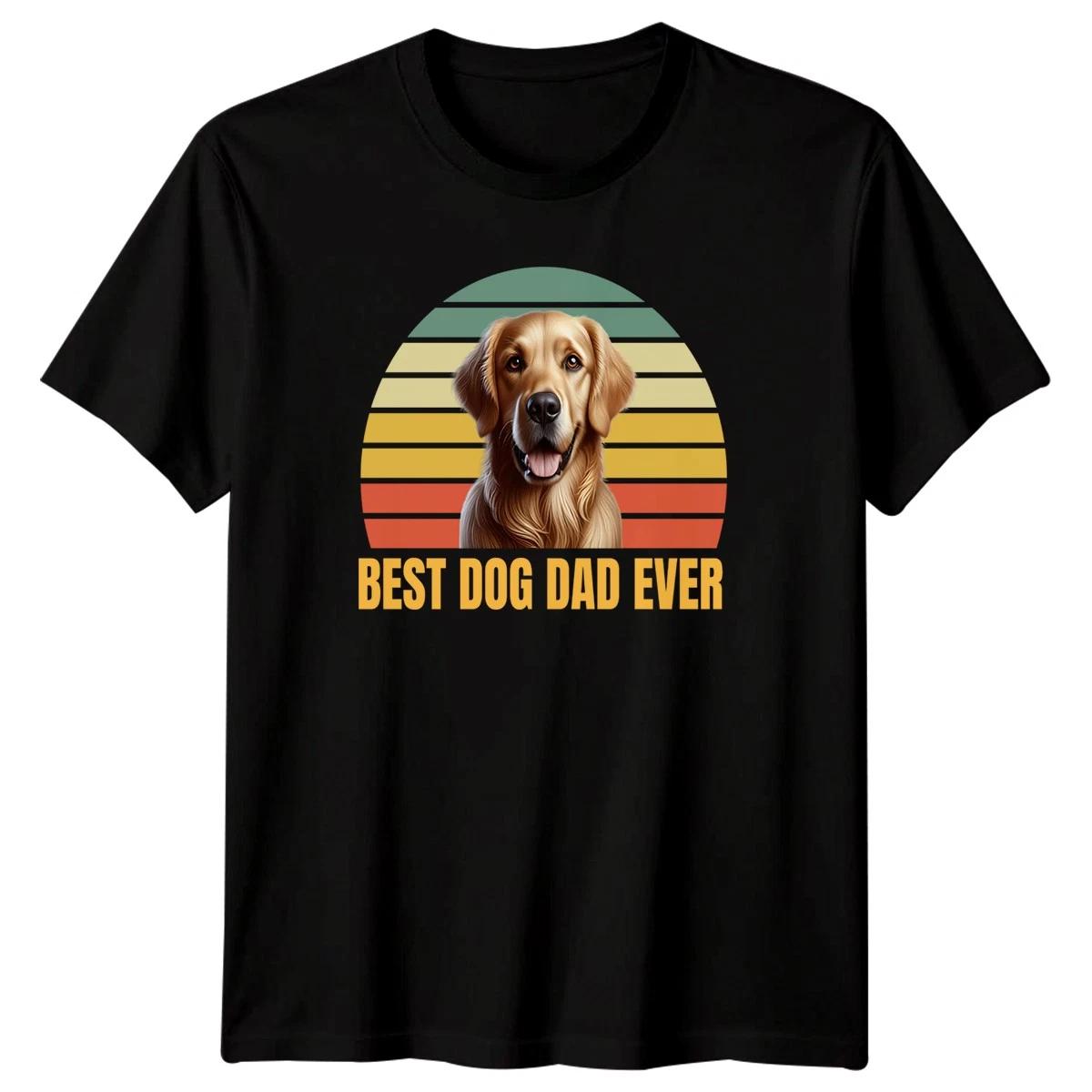 Best Dog Dad Ever Fathers Day Dog Dad Mens T-Shirt Golden Retriever 2XL