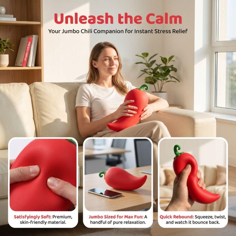 Simulation Peppers Squeeze Toys Vegetables Sensory Fidget Ball Creative Slow Rising Toy Xmas Gift