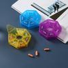 Octagonal 7-Compartment Weekly Pill Organizer, Dustproof and Portable