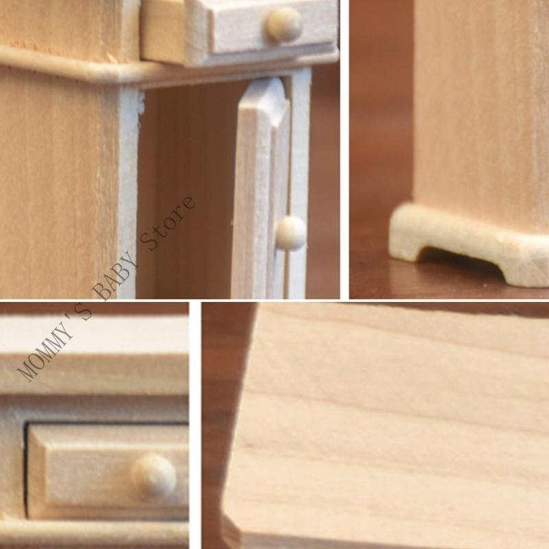 

H3CD Realistic Miniature Display Zakka Role Play and Display for Dollhouses Enthusiasts, 1/12 Scale, Bedstand China Mainland