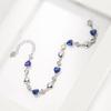 Heart of the Ocean: Mori-kei Blue Crystal Heart Bracelet for Women