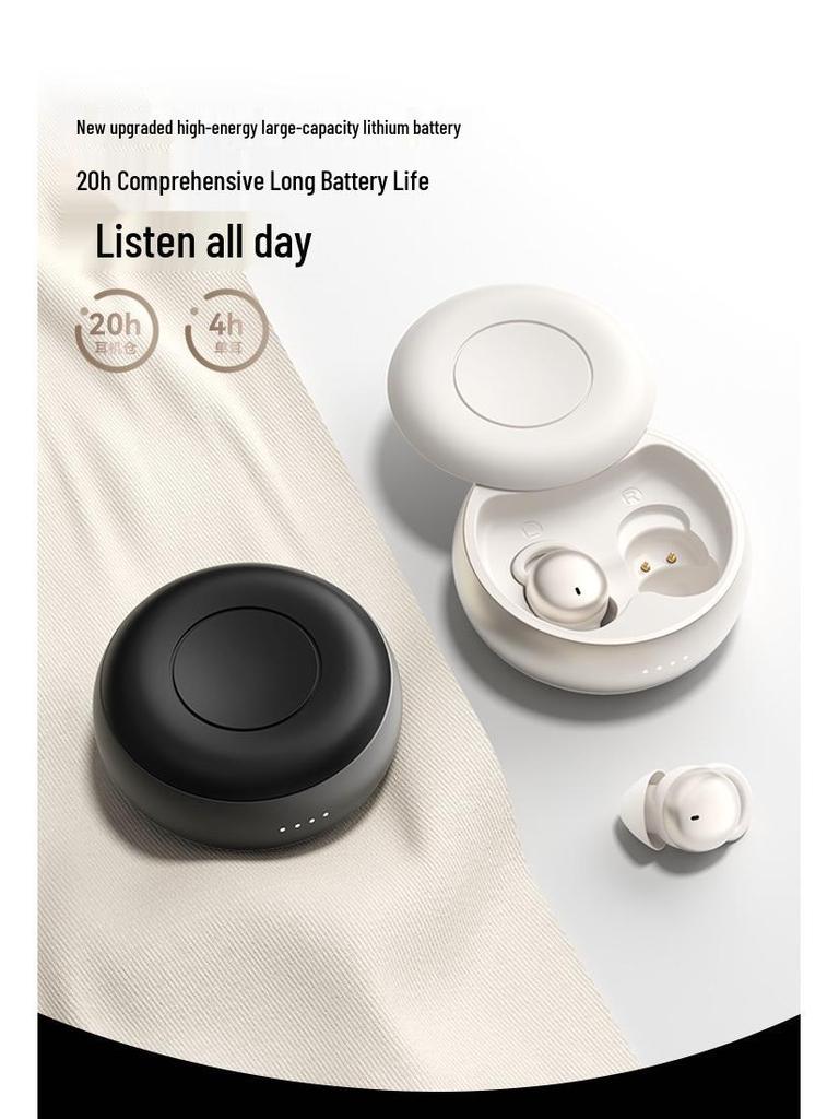 2025 Noise-Cancelling Bluetooth Earbuds: Pain-Free Side-Sleeping Silicone In-Ear Sports Earphones.