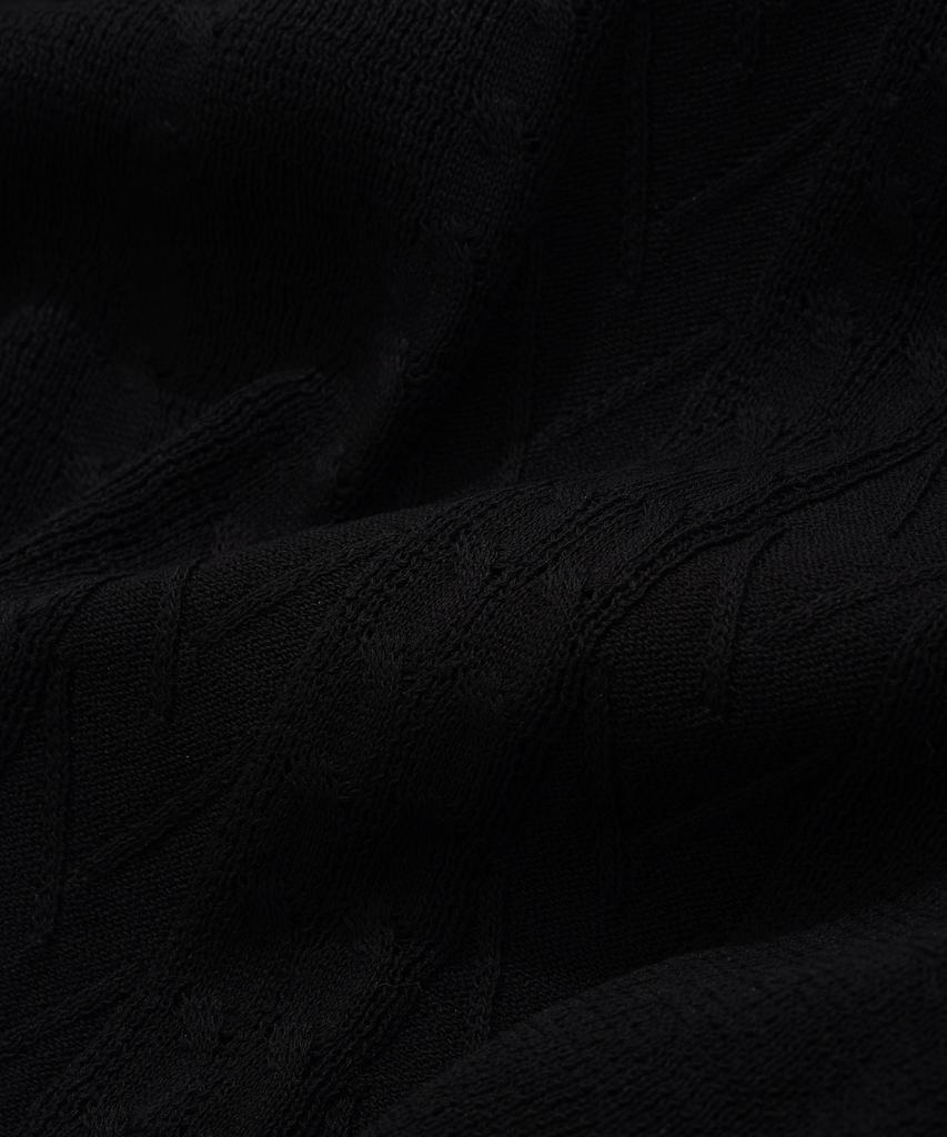 COVERNAT Cool Cable Collar Half Knit Black