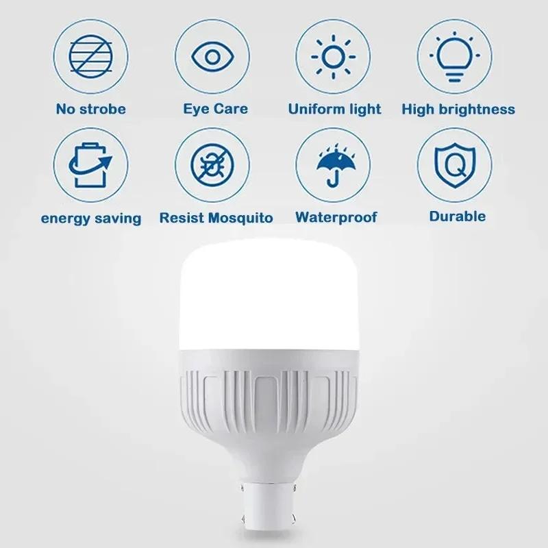 100/500W Portable Camping Lamp Battery Lantern Outdoor Rechargeable Mobile LED Bulbs Fishing Tent Patio Porch Garden Lighting