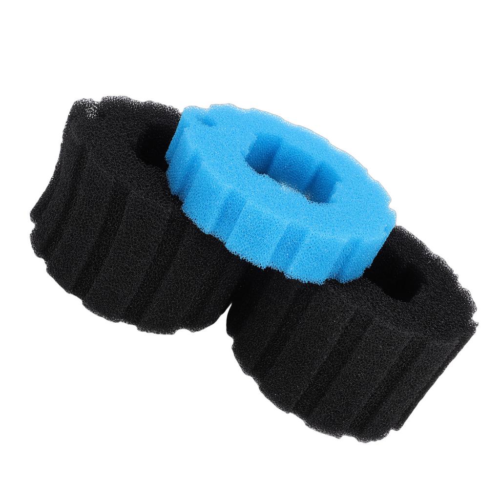 OASES Vacuum Cleaner Bucket Replacement Foam Filter Set, Washable Filter Pads for Maintenance, 1 Blue Sponge and 2 Black Sponges