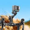 Camera Monopod Mount 360 Rotating Motorcycle Bike Camera Holder Bicycle Handlebar Stand for Insta 360 X2 X3 X4 Go Pro 12 11 10